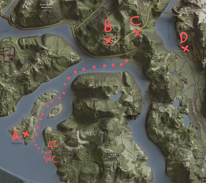 Seal Islands tacmap for Operation Jaguar